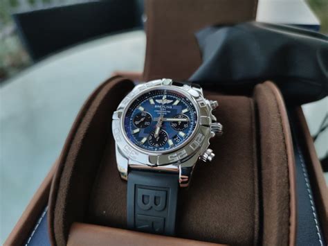 breitling chronomat 41 blau-metallic aug 2018 ab014012|AB014012/C830 Breitling Chronomat 41 Automatic Chronograph .